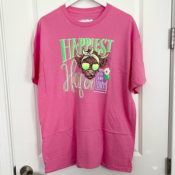 Girlie Girl Originals Cow T-Shirt - Picture 1 of 3